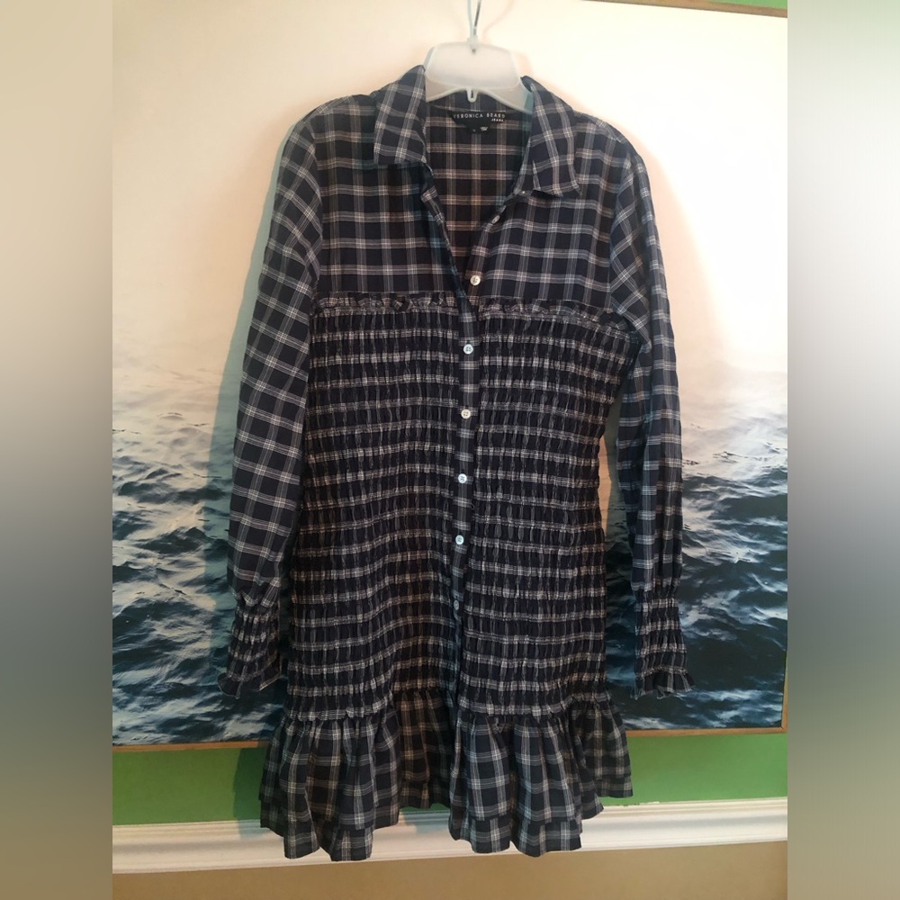 Veronica Beard Dress Navy and White